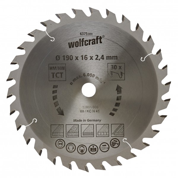 Wolfcraft lama per sega circolare HM, 30 denti