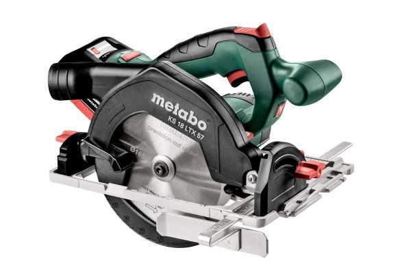 Metabo KS 18 LTX 57 Akku-Handkreissäge, 2x18V/8Ah LiHD, Ladegerät ASC 30-36 V, MetaLoc - 601857810