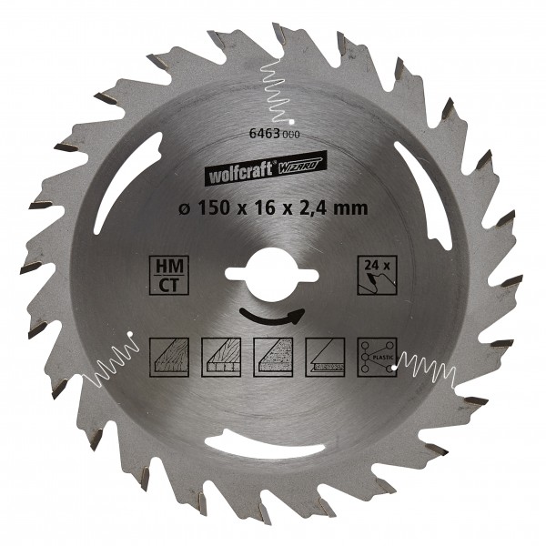 Wolfcraft lama per sega circolare HM, 24 denti