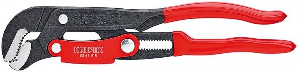 Knipex Pijptang S-vormig met snelle instelling met kunststof bekleed 420 mm - 83 61 015