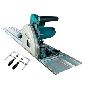 Makita Tauchsäge mit Führungsschiene, Zwingen und MAKPAC - SP6000JSP1