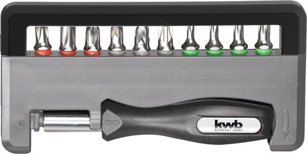 KWB INDUSTRIAL STEEL Standard Handy Bit-Box, 12-delig - 151030