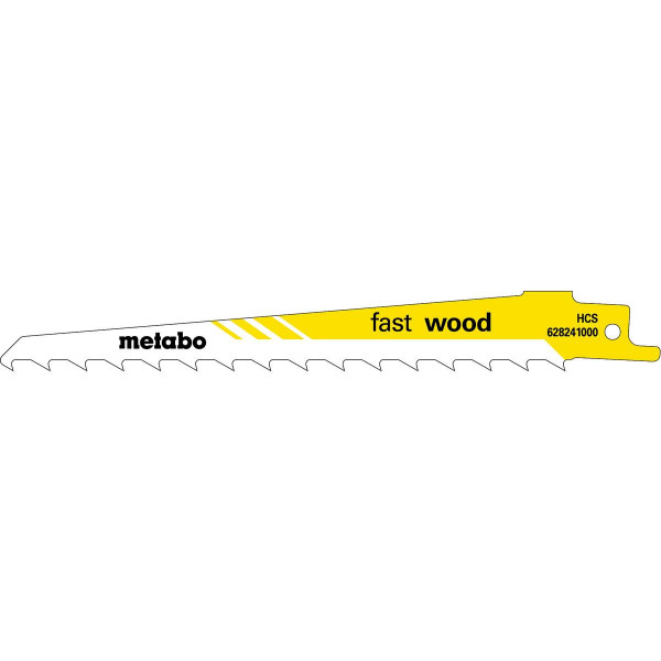 Metabo 2 lames de scie sabre « fast wood » 150 x 1,25 mm, HCS, 8,5 mm/ 3 TPI - 628240000