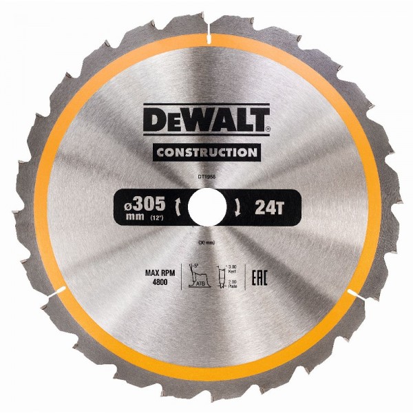 DeWALT Lama per sega circolare, 305/30 mm, 24 denti - DT1958-QZ