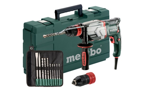 Metabo Multihammer UHE 2660-2 Quick Set, mit SDS-plus-Bohrer-/Meißelsatz (10-tlg.), metaBOX 145 L - 600697510