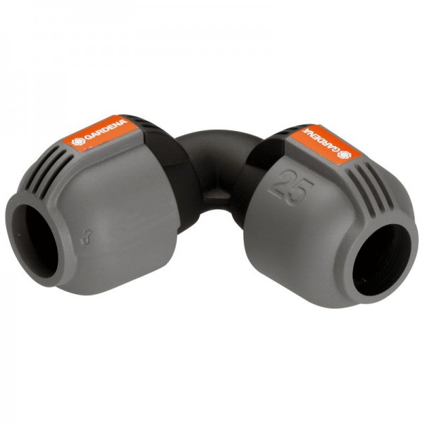 Gardena Quick & Easy -Schnellverbindungstechnik Verbinder L-Stück 25 mm - Zur Richtungsänderung des Verlegerohres