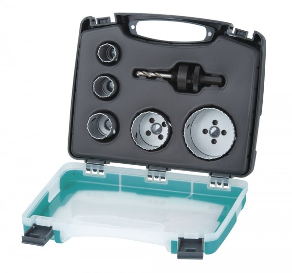 Wolfcraft Gatzagenset 20-29-35-51-68mm en opnamestuk - 3498000