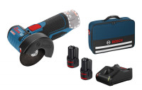 Bosch Professional Akku-Winkelschleifer GWS 12V-76, 2 x 2Ah in Tasche - 06019F200C