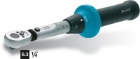 Hazet Clé dynamométrique avec cliquet réversible - Tolérance: 4% - Carré massif 12,5 mm (1/2 pouce) - Longueur totale: 513 mm - Nm min.-max.: 40 - 200 -...