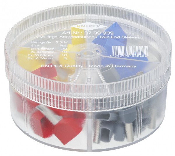 Knipex Scatola assortimento con terminali a bussola Twin - 97 99 909