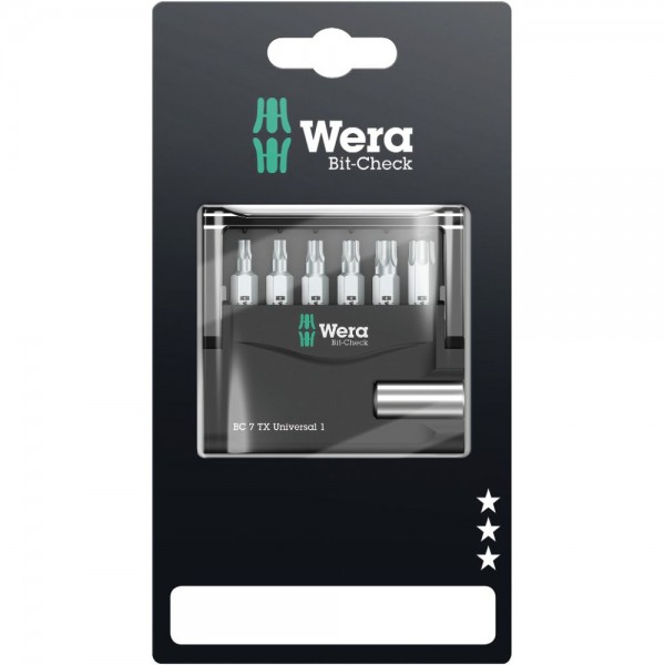Wera Bit-Check 7 TX Universal 1 SB, 7 pezzi - 05073404001