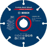 Bosch Professional EXPERT Carbide Multi Wheel Trennscheibe, 125 mm, 22,23 mm. Für Winkelschleifer mit X-LOCK - 2608901189