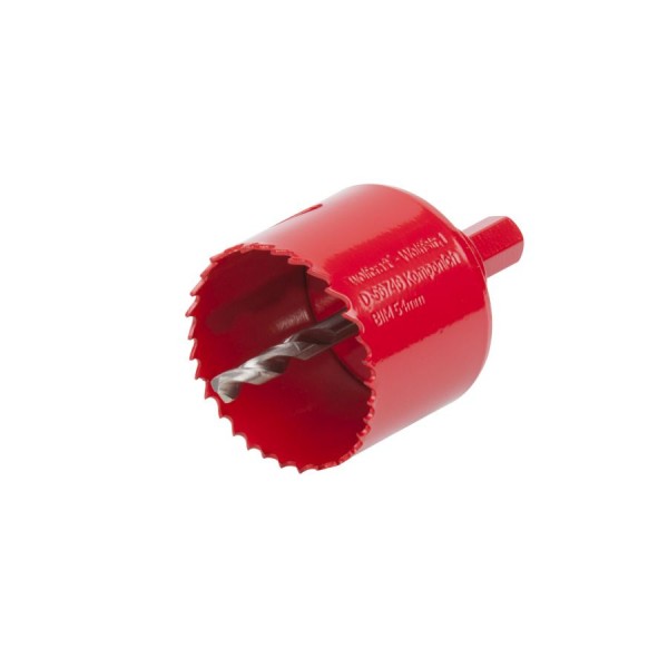 Wolfcraft sega a tazza BiM completa con adattatore mandrino e punta centra