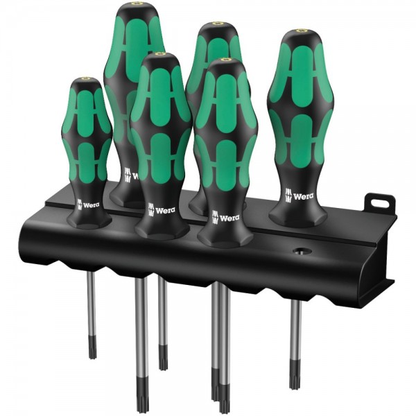 Wera 367/6 TORX® BO Kraftform Plus TORX® BO-Schroevendraaierset + houder, 6 -delig - 05138250001