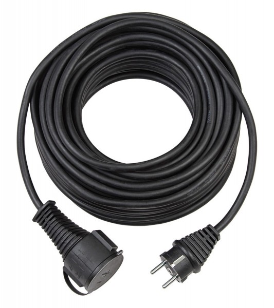 Brennenstuhl Cable de caucho de calidad, IP44, 25m H05RR-F 3G1,5, negro - 1161470