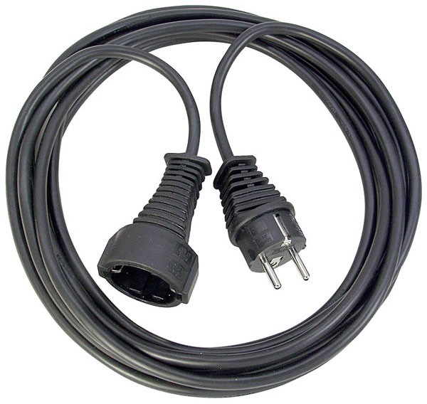 Brennenstuhl Cable de plástico, 3m H05VV-F 3G1,5, negro - 1165430