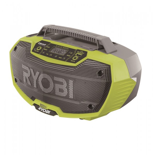 Ryobi Akku-Stereo-Radio mit Bluetooth, ohne Akku und Ladegerät - R18RH-0