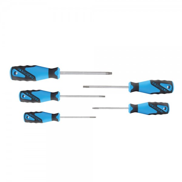 Gedore Serie di giraviti 3C, 5 pz., TORX perno T10-T30 - 2163 TXB-05