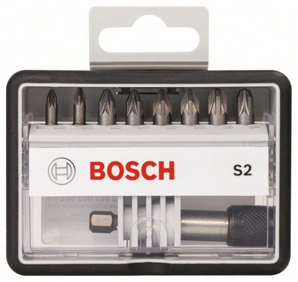 Bosch Professional Set de 8+1 puntas de atornillar Robust Line, S extraduras 25 mm, 8+1 pzas. - 2607002561