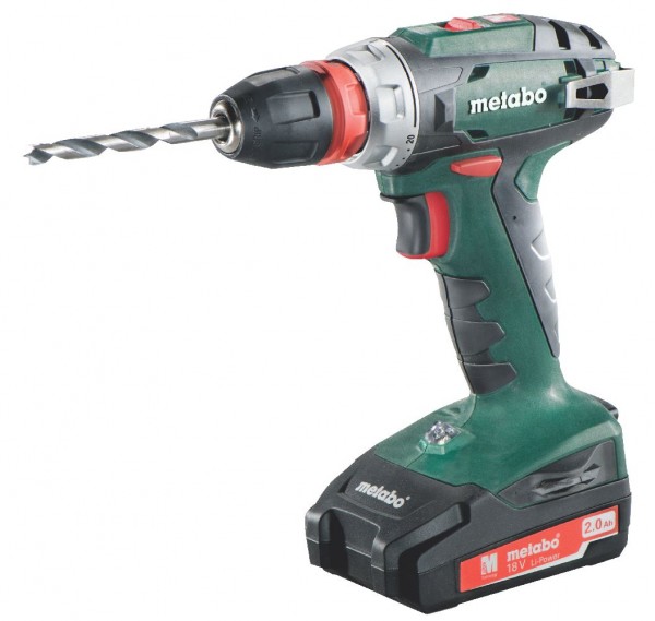Metabo Akku Bohrschrauber BS 18 Quick mit 2x Akku 2,0 Ah + Ladegerät + Koffer