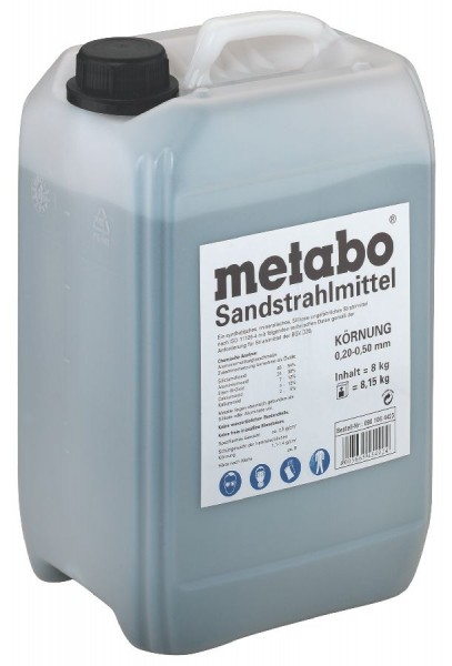 Metabo Sandstrahlmittel, Körnung 0,2 - 0,5 mm, Kanister 8 kg