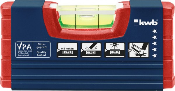 KWB Aluminium miniwaterpas, 10 cm - 065005