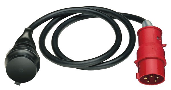 Brennenstuhl Adaptador de cable, IP44, 1,5m negro H07RN-F 3G1,5, CEE 400V/16A - 1132960