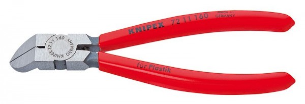 Knipex Zijsnijtang voor kunststof gepolijst met kunststof bekleed 160 mm - 72 11 160