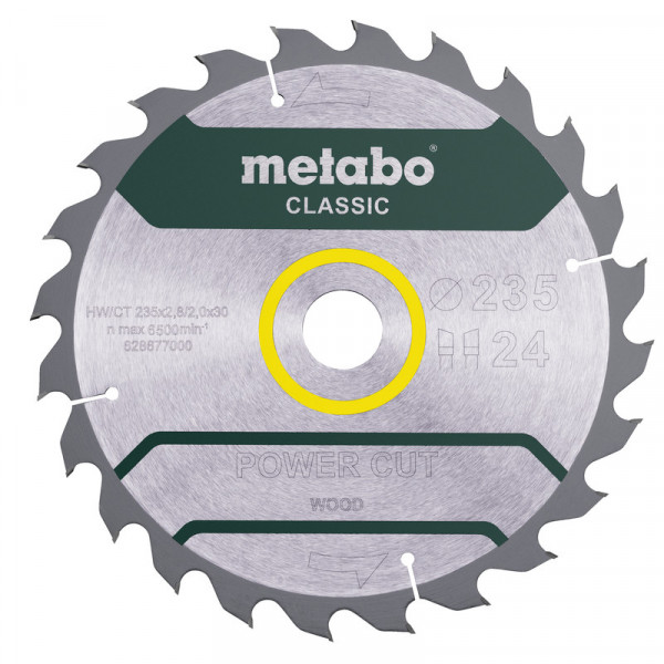 Metabo Sägeblatt "Power cut wood - Classic", 235x2,8/2,0x30, Z24 WZ 18° - 628677000