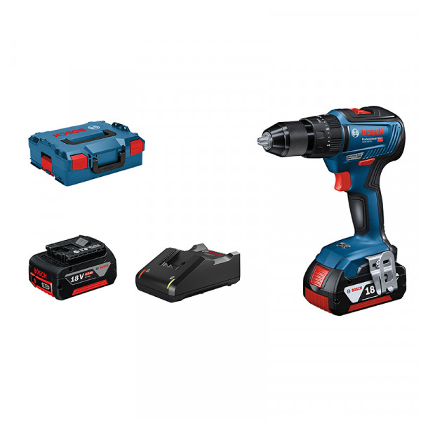 Bosch Perceuse visseuse à percussion GSB 18V-55, 2x4.0Ah - 06019H5300