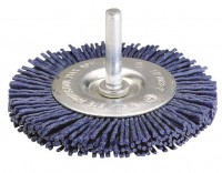 Wolfcraft Nylondraht-Scheibenbürste Ø 100 x 10 mm, Sechskant-Schaft 1/4" (6,35 mm)