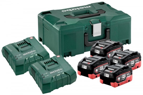 Metabo Basis Set 4 x LiHD 8.0 Ah + 2 x ASC Ultra + Metaloc - 685135000