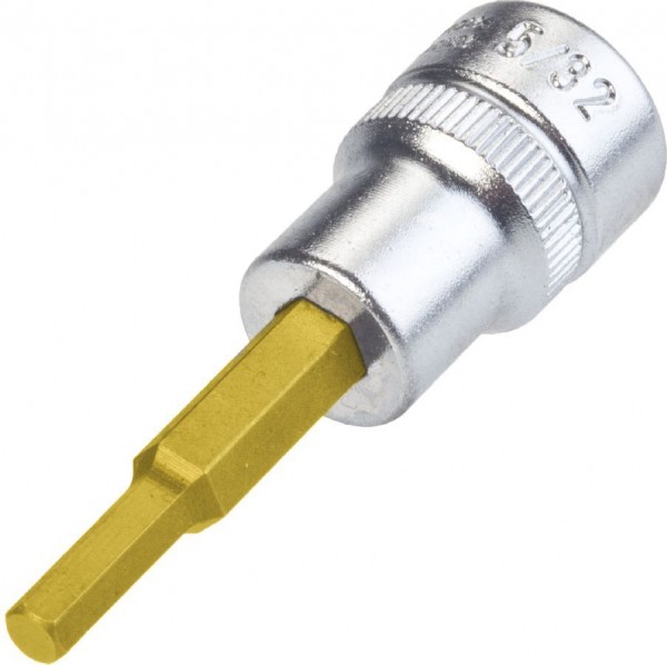 Hazet Schroevendraaier-dopsleutelbit - Vierkant hol 10 mm (3/8 inch) - Binnenzeskant-profiel - Sleutelwijdte: 5/32 - Totale lengte: 55 mm - 8801A-5/32