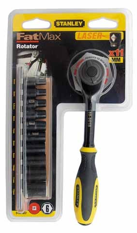 Stanley FatMax Rotator Umschaltknarre mit Steckschlüsseln 1/4'', 11-teilig - 94-607