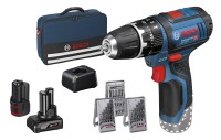 Bosch Avvitatore a batteria GSB 12V-15, con 1 x 4.0 Ah, 1 x 2.0 Ah Li-Ion batterie - 06019B690G