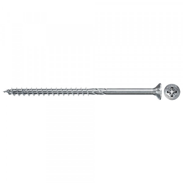 Fischer Power-Fast II FPF II CZP 5,0x60 BC 500 Senkkopf mit Kreuzschlitz PZ Teilgewinde galvanisch verzinkt, blau passiviert - 670424