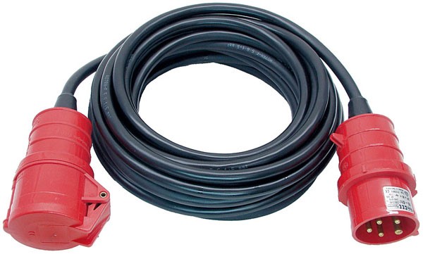 Brennenstuhl Cable extensibles CEE IP44, 25m H07RN-F 5G4,0, 5-polos, negro - 1168500