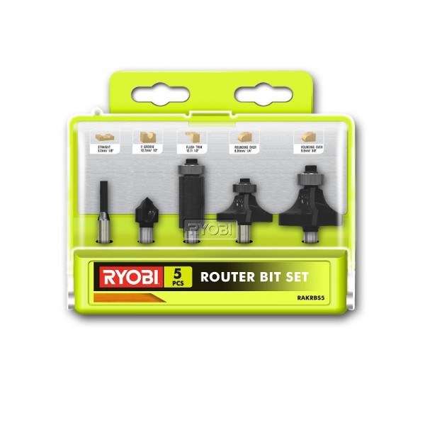 Ryobi Set di frese 5 pezzi per R18TR-0 / RRT1600-K RAKRBS5 - 5132003828