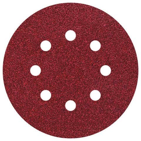 Wolfcraft Dischi abrasivi velcro, corindone grana 80/120/240, perf. 25 pezzi - 2259100