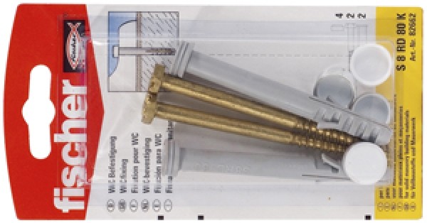 Fischer WC-Befestigung S 8 RD 80 K SB-Karte - 1 Stück