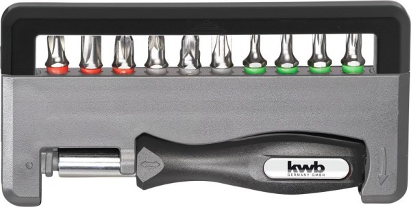 KWB INDUSTRIAL STEEL Standard Handy Bit-Box, 12-delig - 151010