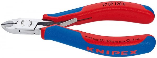 Knipex Elektronica-zijsnijtang met ingezette snijkant van hard metaal 120 mm - 77 02 120 H