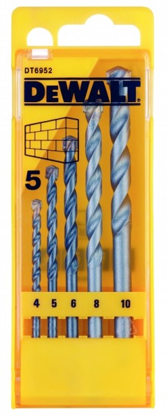 DeWALT Steinbohrer Set Rundschaft 5-tlg. - 4, 5, 6, 8, 10 mm DT6952