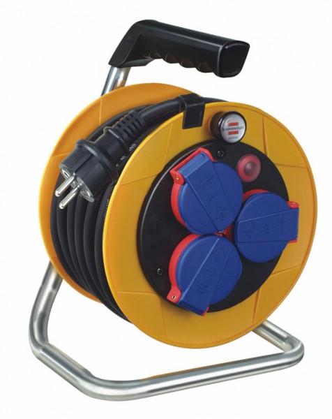 Brennenstuhl Enrollacables Brobusta compacto, para la industria o construcción, IP44, 10m H07RN-F 3G1,5 - 1072500