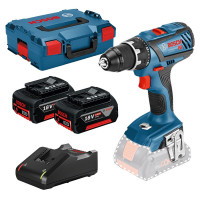 Bosch Perceuse-visseuse sans fil GSR 18V-28, avec 2 x GBA 18V 4.0 Ah, GAL 18V-40, L-Boxx 136 - 0615990K3S