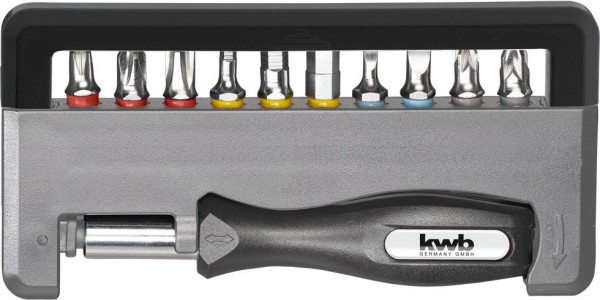KWB INDUSTRIAL STEEL Standard Handy Bit-Box, 12-delig - 151020