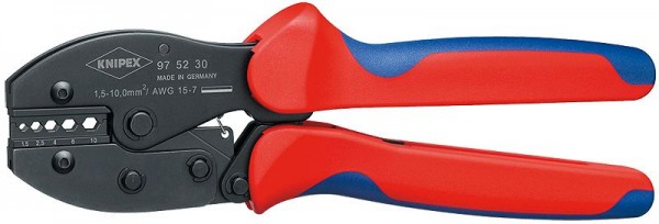 Knipex KNIPEX PreciForce Krimptang gebruineerd met meer-componentengrepen 220 mm - 97 52 30