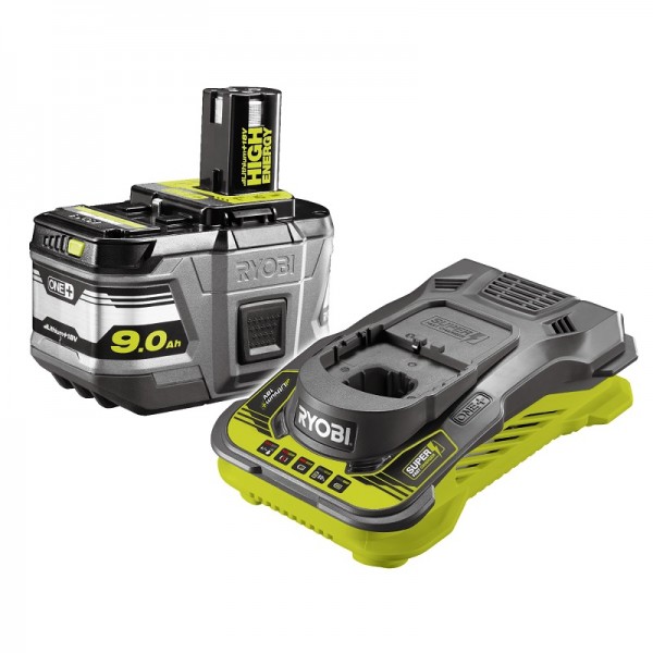 Ryobi Caricabatterie Super-Rapido e batterie 18V/9,0Ah - RC18150-190