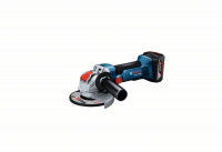 Bosch Smerigliatrice Angolare a batteria con sistema X-LOCK GWX 18V-8 Professional, con 2 x GBA 18V 5.0 Ah batteria e caricabatteria, L-BOXX - 06019J7002