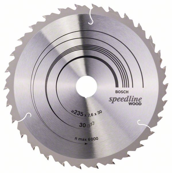Bosch Professional Kreissägeblatt Speedline Wood, 235 x 30/25 x 2,6 mm, 30